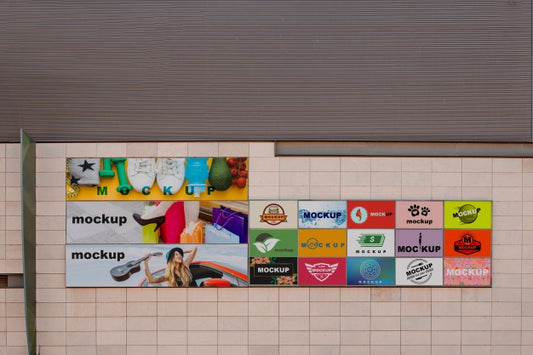 Free Billboard Mockup On Urban Wall Psd