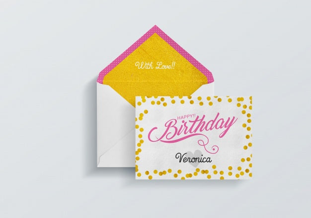 Free Birthday Card Mock Up Psd
