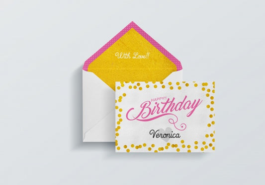 Free Birthday Card Mock Up Psd