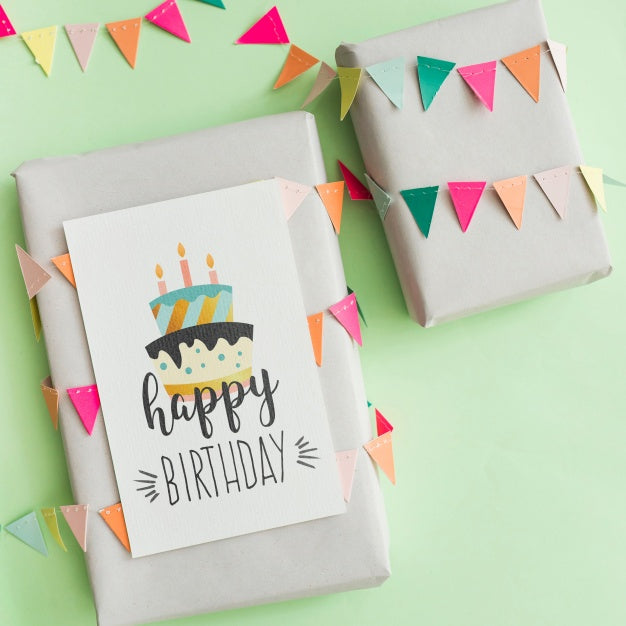 Free Birthday Present Mockup Psd