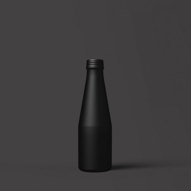 Free Black Bottle Template Design Psd