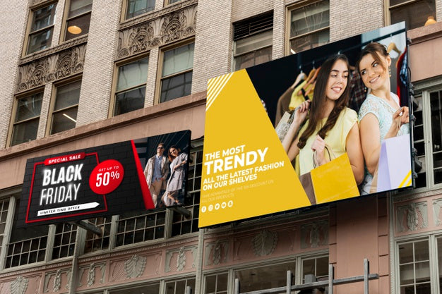 Free Black Friday Billboard Mock-Up Psd
