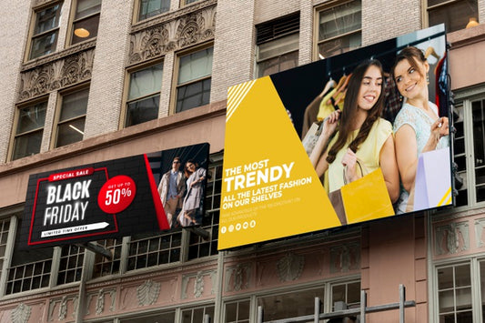 Free Black Friday Billboard Mock-Up Psd