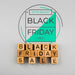 Free Black Friday Concept With Cubes On Plain Background Psd