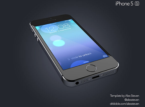 Free Black Iphone 5S Mockup