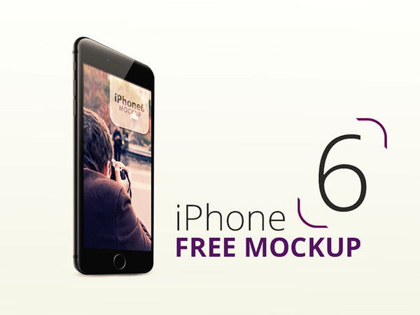 Free Black Iphone 6 – Perspective View