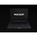Free Black Laptop Mockup Frontal View Psd