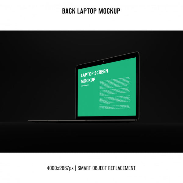 Free Black Laptop Mockup Psd