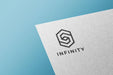 Free Black Logo On White Paper Mockup Psd