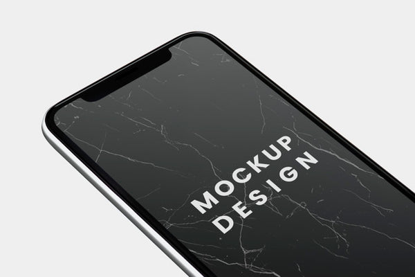 Free Black Screen Smartphone Mockup Design Psd