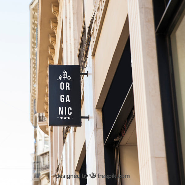 Free Black Shop Sign Mockup Psd