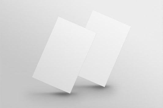 Free Blank Business Cards Mockup Psd In White Tone With Front And Rear View Psd