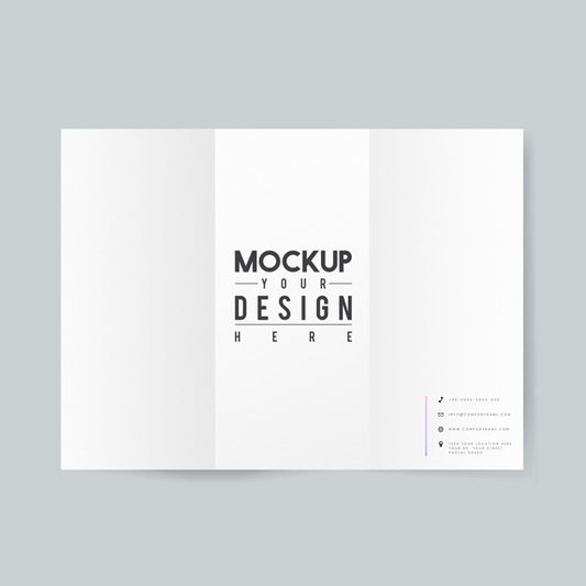 Free Blank Paper Brochure Template Mockup Psd