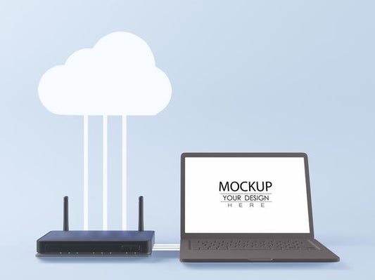 Free Blank Screen Laptop Computer Mockup Psd