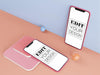 Free Blank Screen Smart Phone Computer Mockup On Modern Background Psd