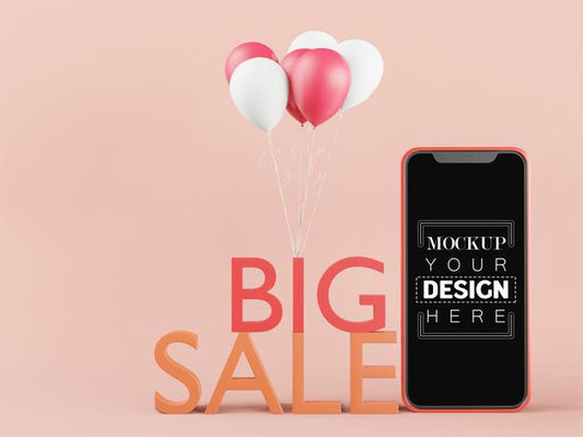 Free Blank Screen Smart Phone Mockup And Big Sael Psd