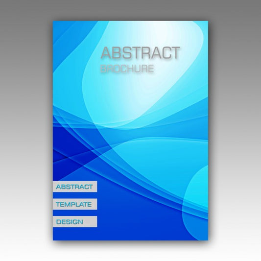 Free Blue Abstract Brochure Design Psd