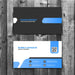 Free Blue And Black Business Card Psd