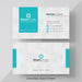 Free Blue And White Business Card Psd