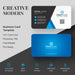 Free Blue And White Business Card Psd
