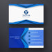 Free Blue Geometric Card Psd