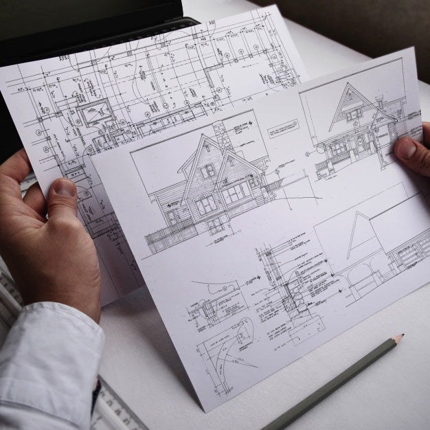 Free Blueprint Realistic Presentation Psd