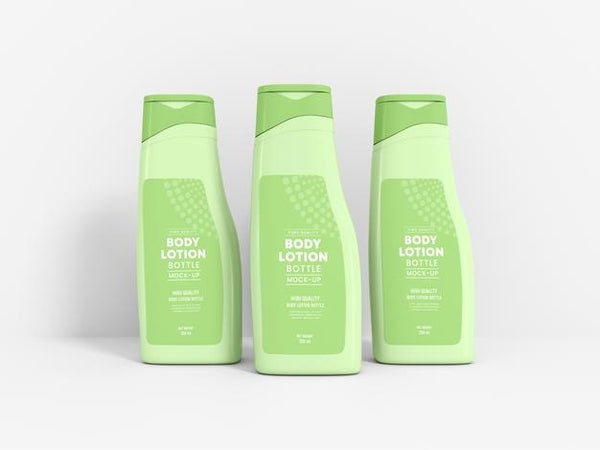 Free Body Lotion Bottle Packaging Mockup Psd