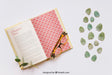 Free Book And Leaves Mockup Psd