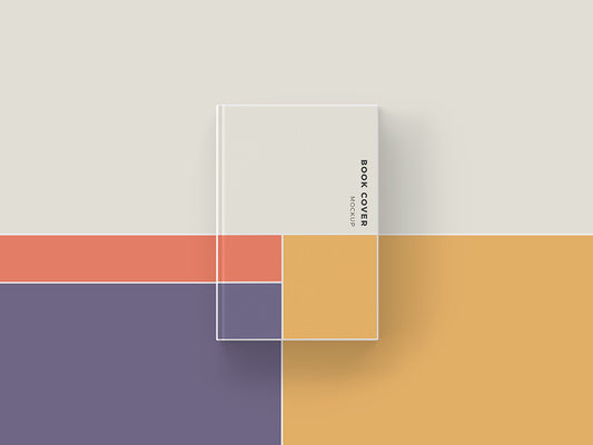 Free Book Cover Top View Mockup
