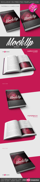 Free Book Mock-Up In Psd
