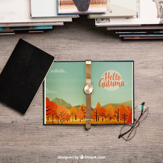 Free Book Mockup With Booklet Psd