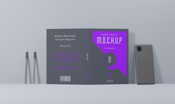 Free Book Stationery Desing Mockup Psd