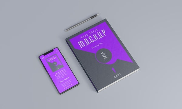 Free Book Stationery Desing Mockup Psd