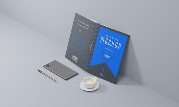 Free Book Stationery Desing Mockup Psd