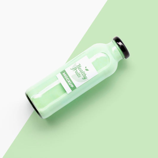 Free Bottle Of Fruit Smoothie Mock-Up Psd
