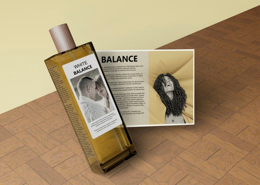 Free Bottle Of Perfume In Rectangle Shape Psd