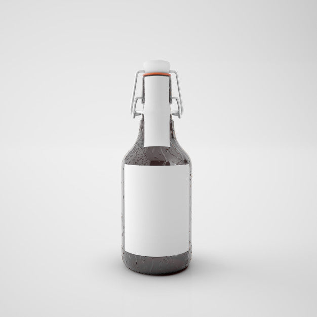 Free Bottle With Blank Label Psd