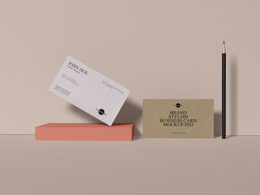 Free Brand Stylish Business Card Mockup Psd 2019