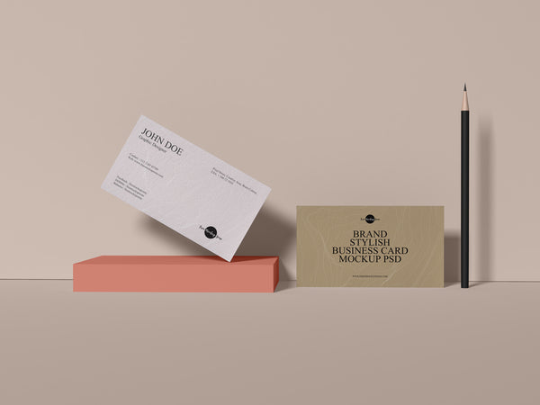 Free Brand Stylish Business Card Mockup Psd 2019