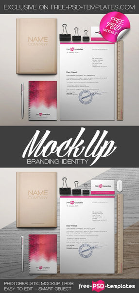 Free Branding Identity Mock-Up In Psd