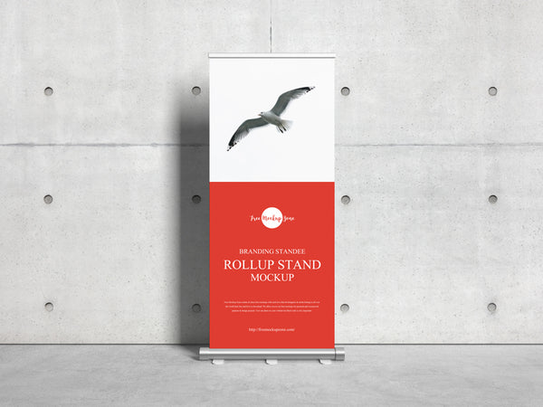 Free Branding Standee Roll Up Stand Mockup