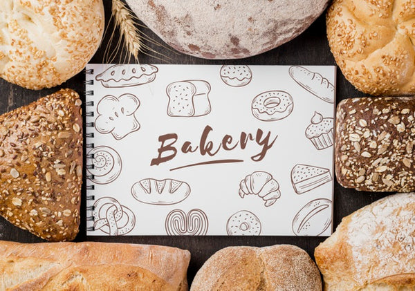 Free Bread Withnotebook Psd