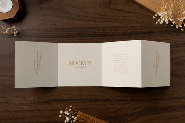 Free Brochure Mockup In Real Context Psd