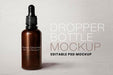 Free Brown Dropper Bottle And Bamboo Toothbrushes Still Life Psd
