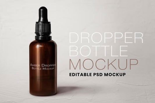 Free Brown Dropper Bottle And Bamboo Toothbrushes Still Life Psd