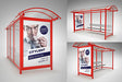 Free Bus Station Citylight Mockup