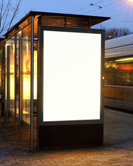 Free Bus Stop Advertising Billboard Mockup