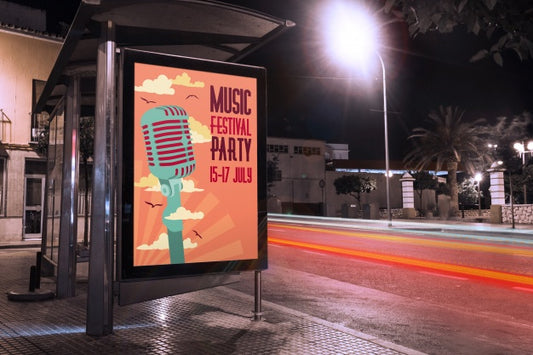 Free Bus Stop Billboard Mockup Psd
