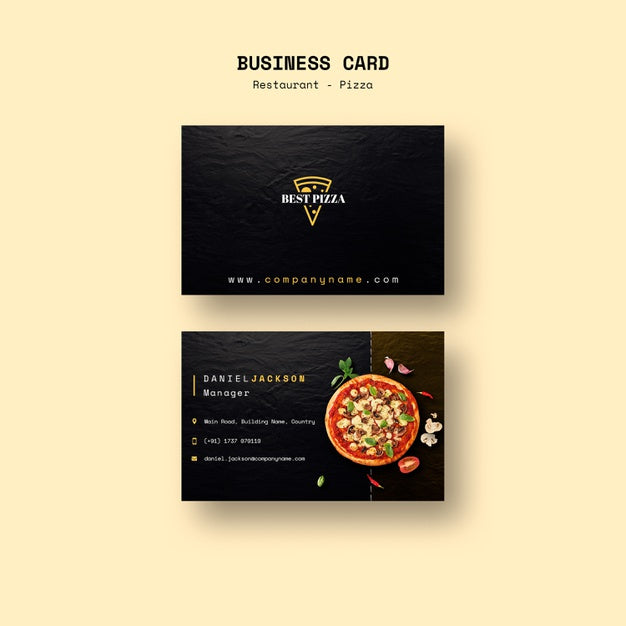 Free Business Card For Pizza Restaurant Psd