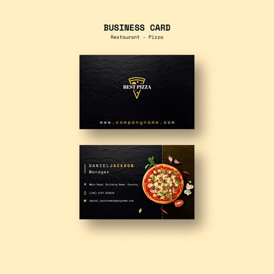 Free Business Card For Pizza Restaurant Psd